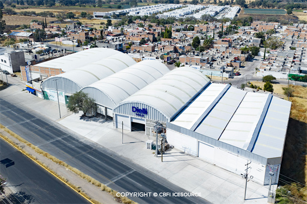 La planta de hielo comestible de 30 toneladas de CBFI se puso en funcionamiento con éxito en Aguascalientes, México