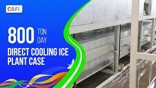 Máquina de hielo en bloques de enfriamiento directo de 800 toneladas/día | CBFI | Planta de hielo industrial